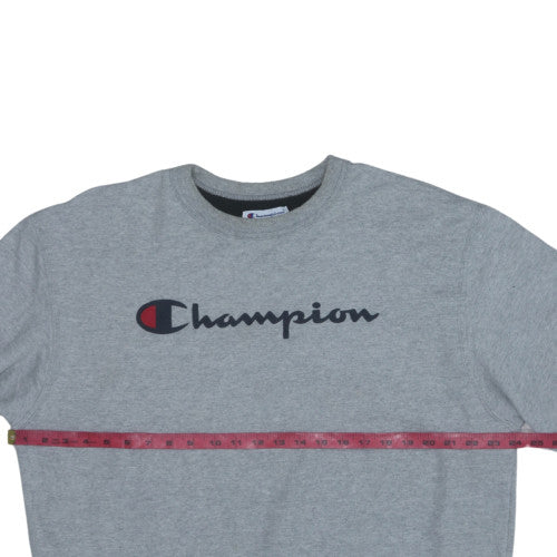 Champion Men's Grey Crew Neck Pullover Sweatshirt Size L