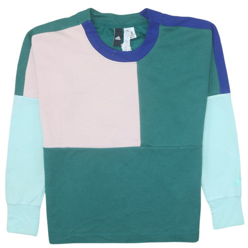 Adidas Women’s Multicoloured Cotton Blend Colourblock Sweatshirt Size S