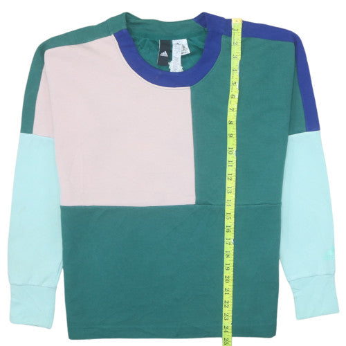 Adidas Women’s Multicoloured Cotton Blend Colourblock Sweatshirt Size S