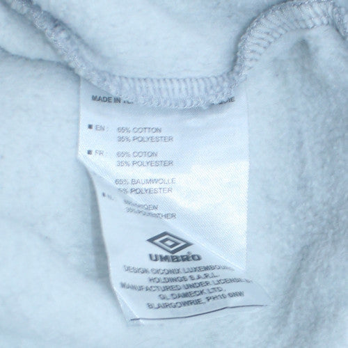 Umbro Men's Grey Logo Tape Pullover Sweatshirt Size S
