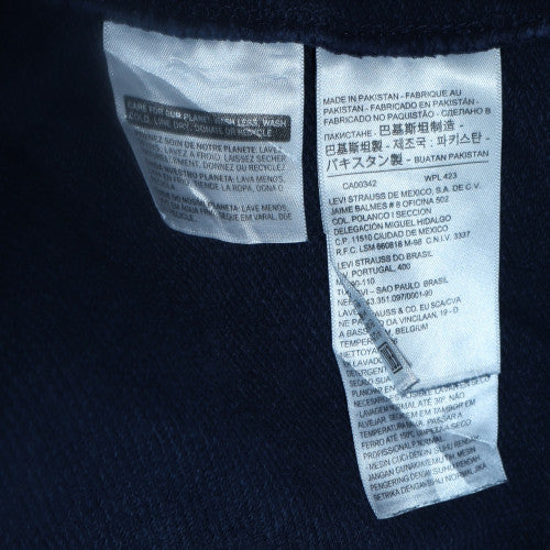 Levi's Men's Blue Pullover Hoodie M Hooded Graphic Logo Sweatshirt