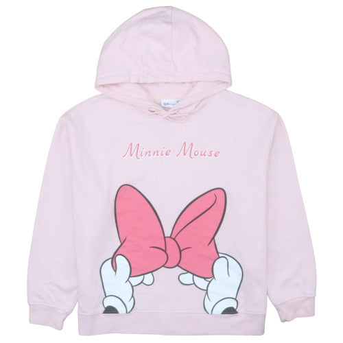 Disney Women Pink Minnie Mouse Pullover Hoodie XL Relaxed Fit