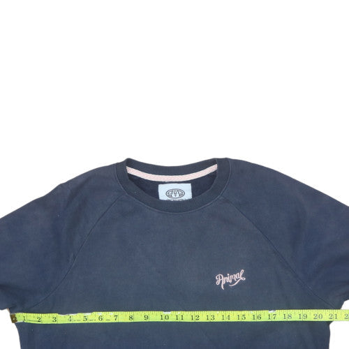 Animal Womens Navy Blue Crew Neck Sweatshirt Size 8 Cotton Blend