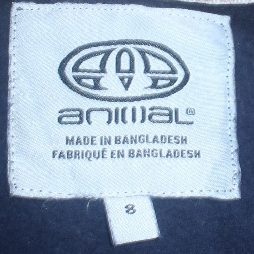 Animal Womens Navy Blue Crew Neck Sweatshirt Size 8 Cotton Blend