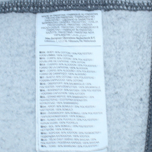 Nike Men's Grey Pullover Hoodie L Regular Fit Fleece
