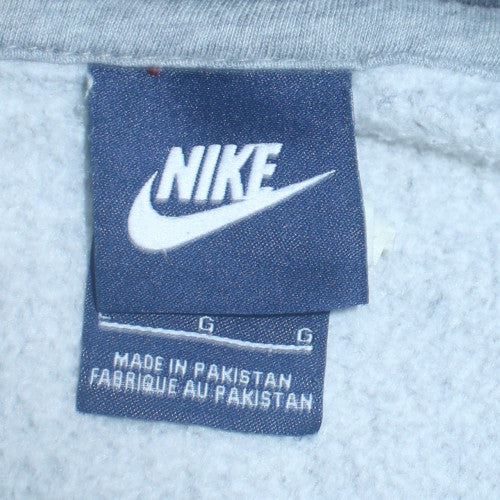 Nike Men's Grey Pullover Hoodie L Regular Fit Fleece