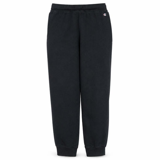 Front view of Champion boys’ black jogger sweatpants m cotton blend fleece activewear