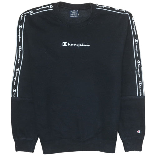 Champion Men’s Black Crew Neck Logo Sweatshirt Size S
