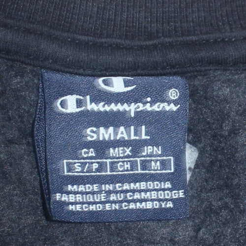 Champion Men’s Black Crew Neck Logo Sweatshirt Size S