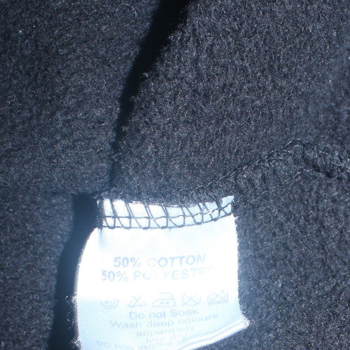 Adidas Mens Black Large Pullover Hoodie with Logo Fleece