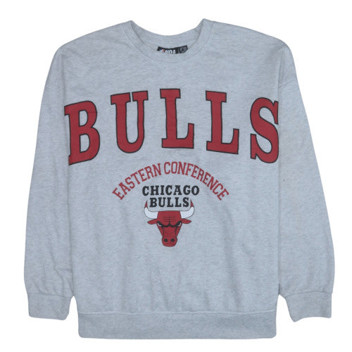 NBA Chicago Bulls Men's Grey Sweatshirt Large Crew Neck Pullover