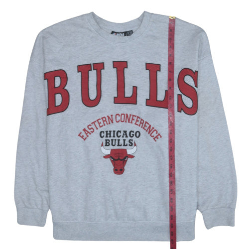 NBA Chicago Bulls Men's Grey Sweatshirt Large Crew Neck Pullover