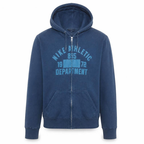 Nike Men's Blue Full Zip Hoodie L Sports Fleece Sweatshirt