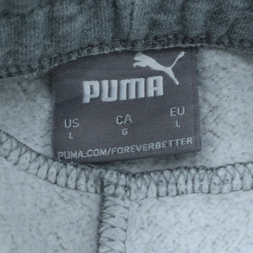Puma Men's Grey Jogger Sweatpants L Regular Fit Activewear
