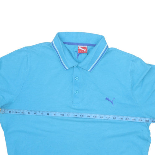 Puma Men's Blue Short Sleeve Polo Shirt Size 3XL Classic Fit