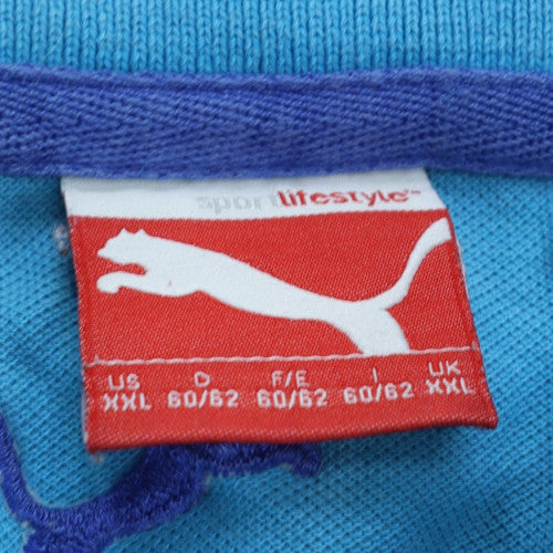 Puma Men's Blue Short Sleeve Polo Shirt Size 3XL Classic Fit