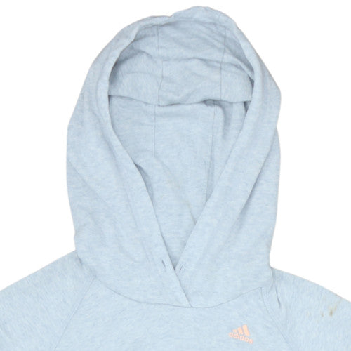Adidas Women’s Light Blue Pullover Hoodie Size S Climalite