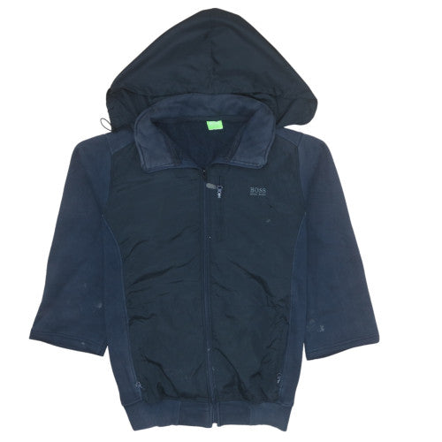 Hugo Boss Men's Blue Full Zip Fleece Hoodie XL Regular Fit