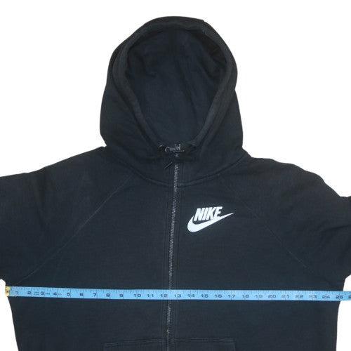 Nike Men's Black XL Full Zip Hoodie with Logo