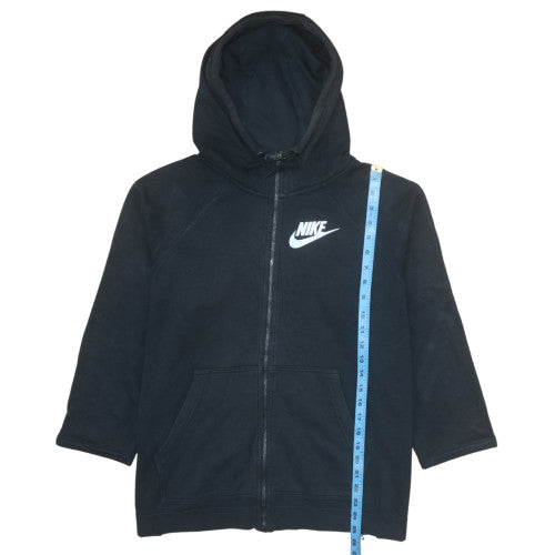 Nike Men's Black XL Full Zip Hoodie with Logo