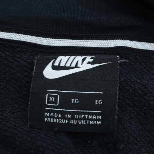 Nike Men's Black XL Full Zip Hoodie with Logo