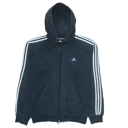 adidas Men’s Blue Full Zip Hoodie XL Sports Cotton Blend