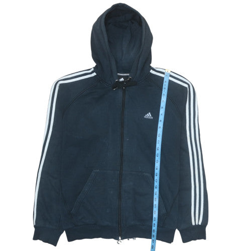 adidas Men’s Blue Full Zip Hoodie XL Sports Cotton Blend