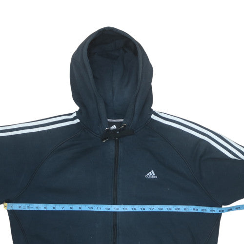 adidas Men’s Blue Full Zip Hoodie XL Sports Cotton Blend