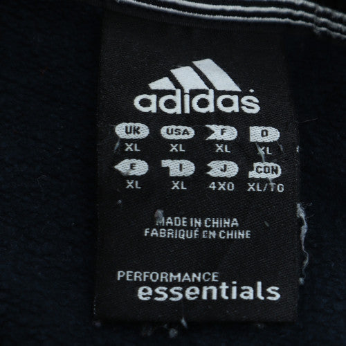 adidas Men’s Blue Full Zip Hoodie XL Sports Cotton Blend