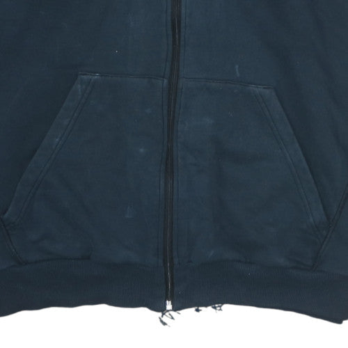 adidas Men’s Blue Full Zip Hoodie XL Sports Cotton Blend