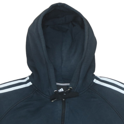 adidas Men’s Blue Full Zip Hoodie XL Sports Cotton Blend