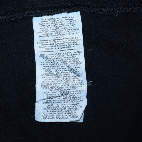 Nike Men's Black Pullover Hoodie M Regular Fit Fleece Sweatshirt
