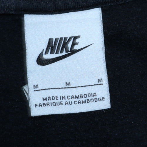 Nike Men's Black Pullover Hoodie M Regular Fit Fleece Sweatshirt