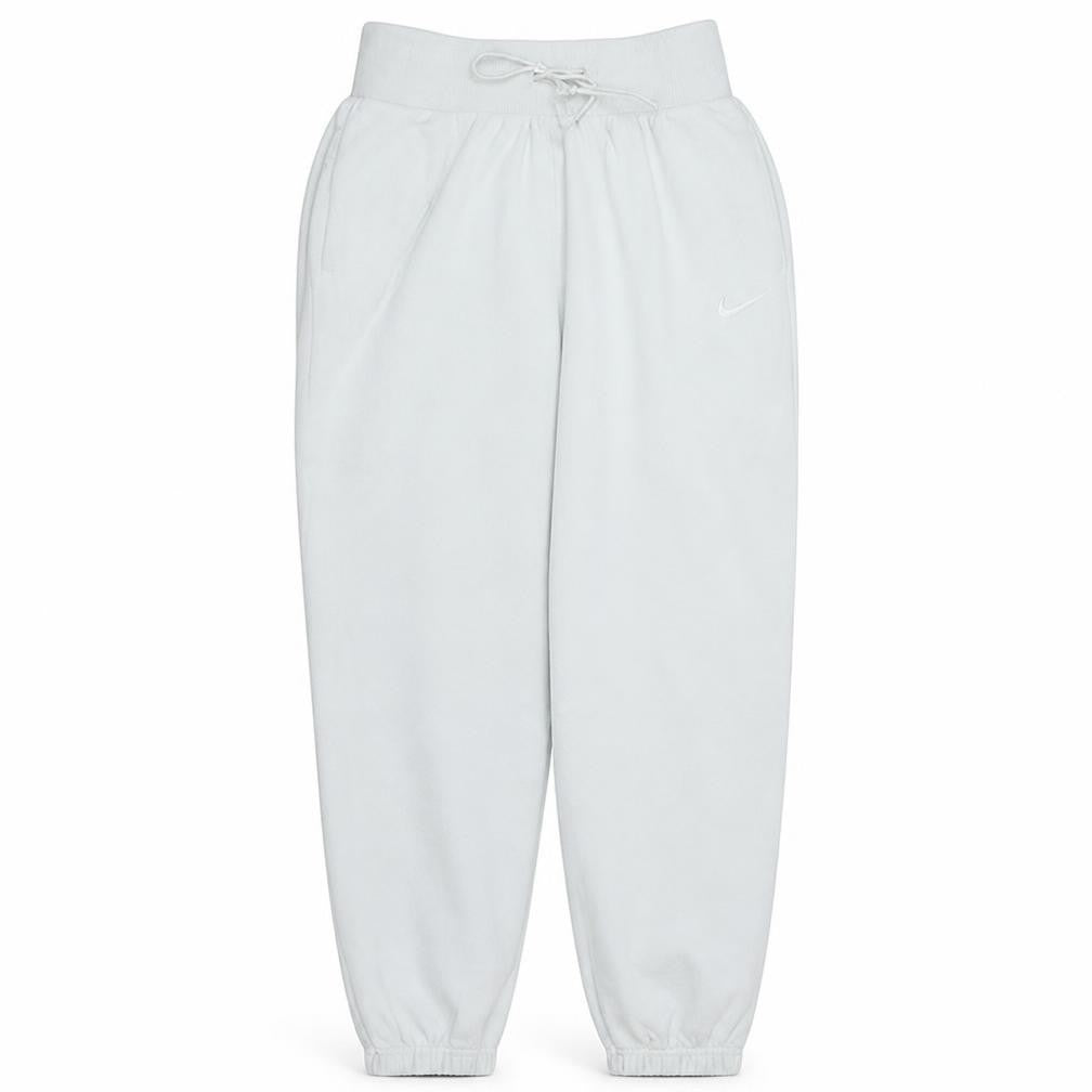 Front view of Nike Men's White Fleece Jogger Sweatpants, size S, Regular Fit