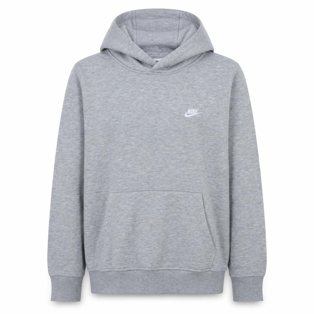 Front view of Nike Men's Grey XL Pullover Hoodie Cotton Sportswear