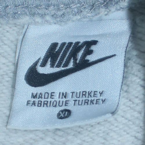 Nike Men's Grey XL Pullover Hoodie Cotton Sportswear