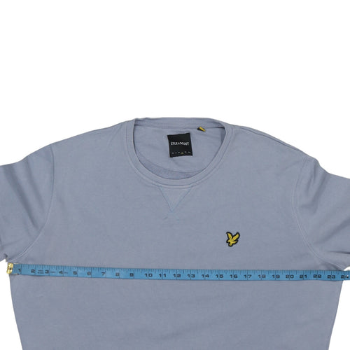 Lyle & Scott Men's Blue Crew Neck Cotton Sweatshirt Size L