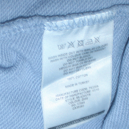 Lyle & Scott Men's Blue Crew Neck Cotton Sweatshirt Size L