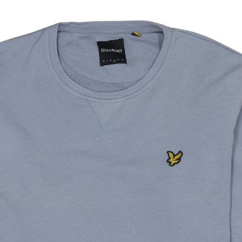 Lyle & Scott Men's Blue Crew Neck Cotton Sweatshirt Size L