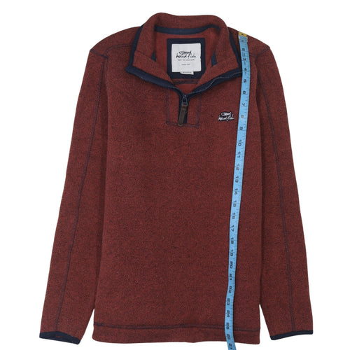 Weird Fish Men's Brown Quarter Zip Fleece Sweatshirt Small