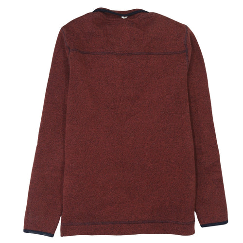 Weird Fish Men's Brown Quarter Zip Fleece Sweatshirt Small