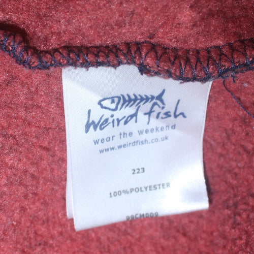 Weird Fish Men's Brown Quarter Zip Fleece Sweatshirt Small