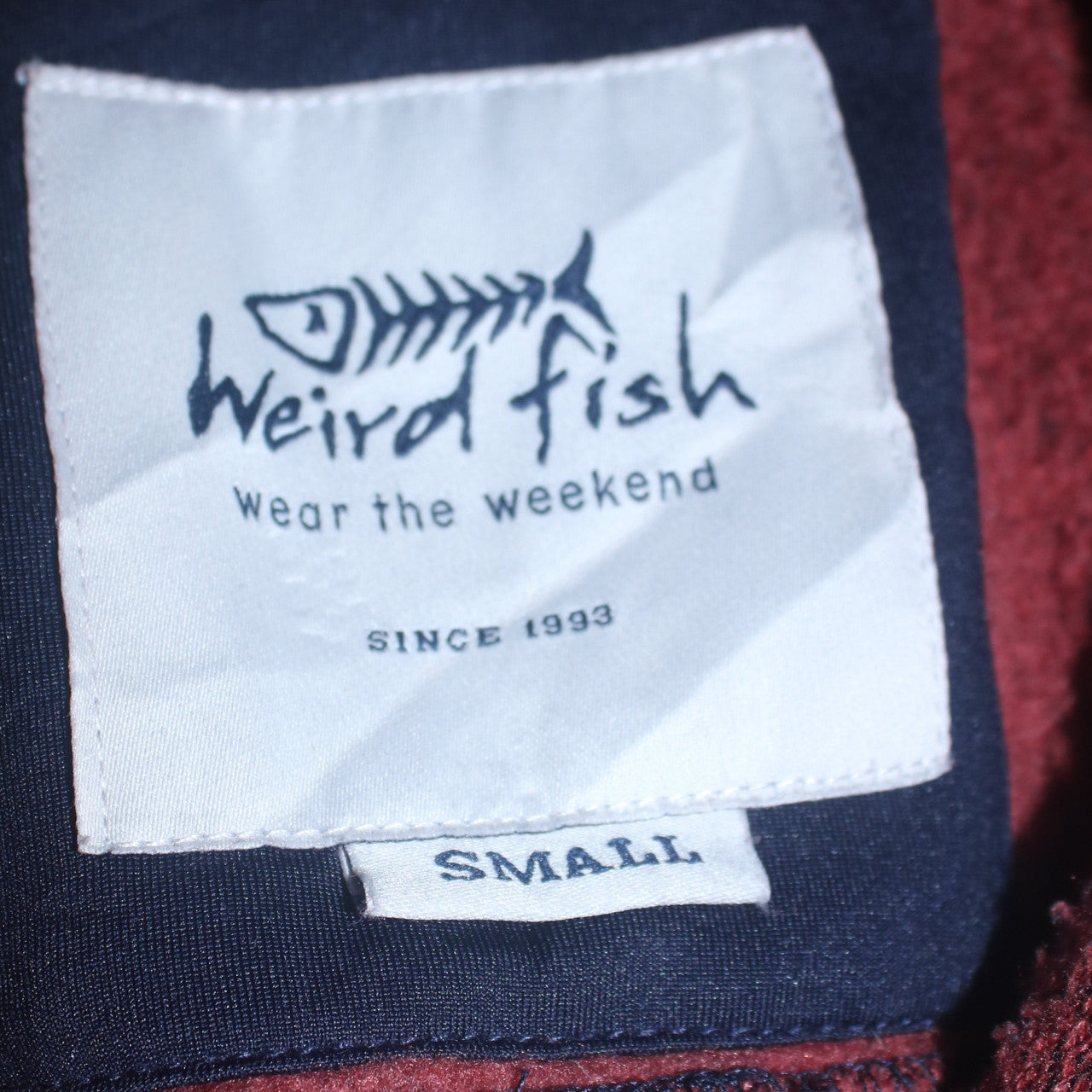 Weird Fish Men's Brown Quarter Zip Fleece Sweatshirt Small