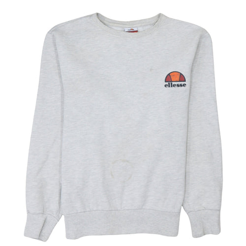 Ellesse Men's Grey Crew Neck Sweatshirt M Pullover Logo Fleece