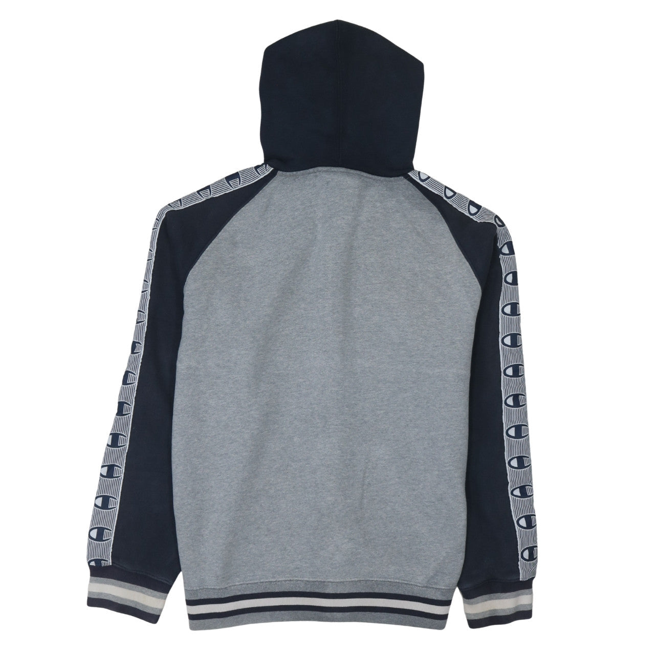 Champion Men's Grey Full Zip Hoodie M Logo Sportswear