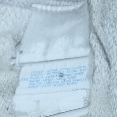 Champion Men's Grey Full Zip Hoodie M Logo Sportswear