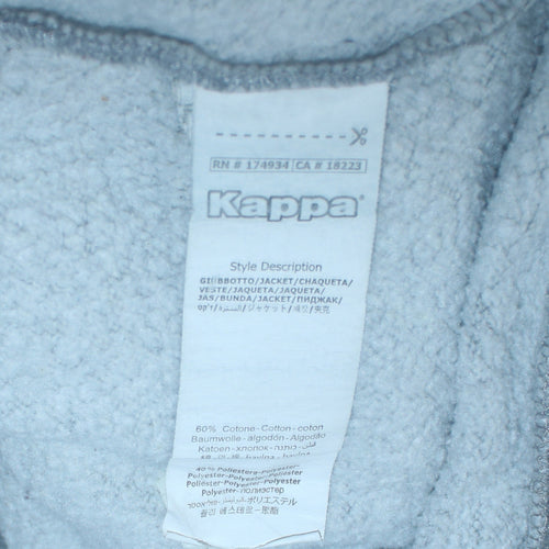 Kappa Men’s Grey & Navy Full Zip Hoodie XL BCM Dunkerque Sportswear