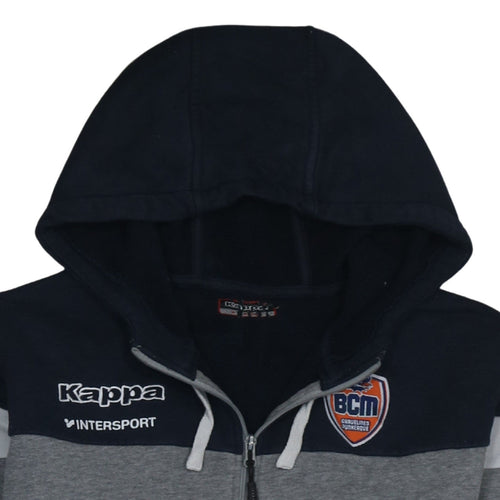 Kappa Men’s Grey & Navy Full Zip Hoodie XL BCM Dunkerque Sportswear