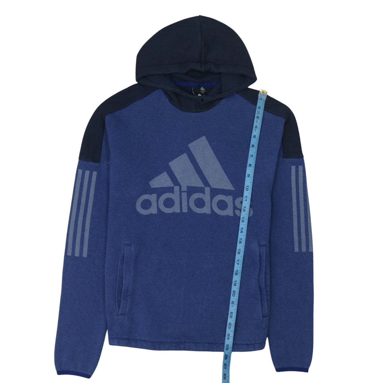 Adidas Men's Blue Pullover Hoodie Size S Regular Fit Fleece