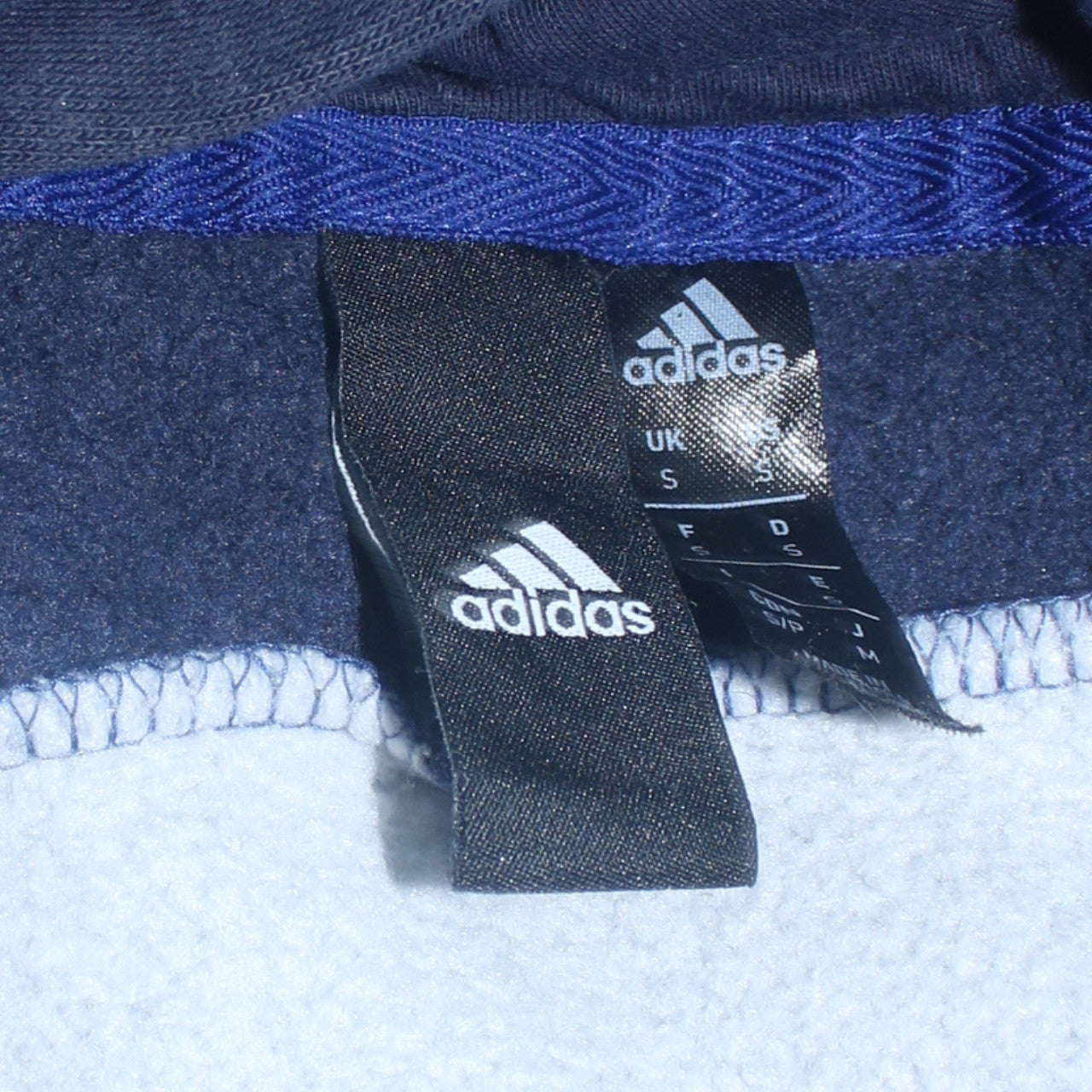 Adidas Men's Blue Pullover Hoodie Size S Regular Fit Fleece
